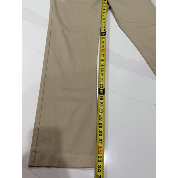 J Crew Stretch Chinos Mens 34x34 Khaki Lightweight Golf Preppy Summer Work‎ - Picture 13 of 16